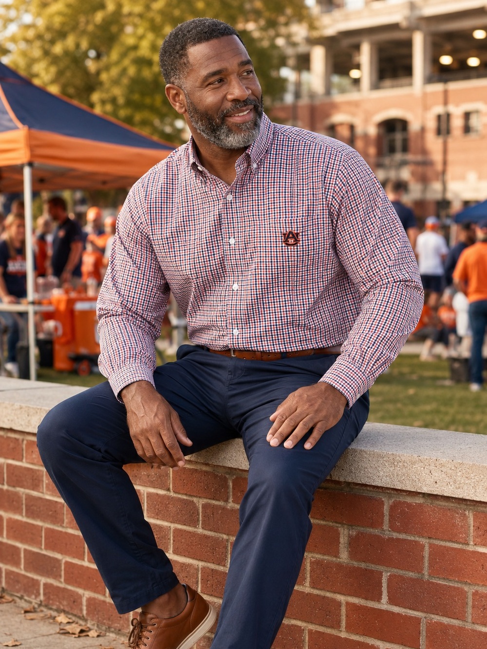 Auburn Tigers Men’s XXL Check Button Down Shirt